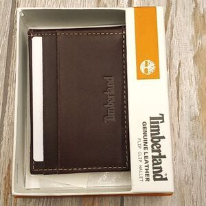 ❤️hp❤️ timberland Delta Leather Flip Clip Wallet Bag